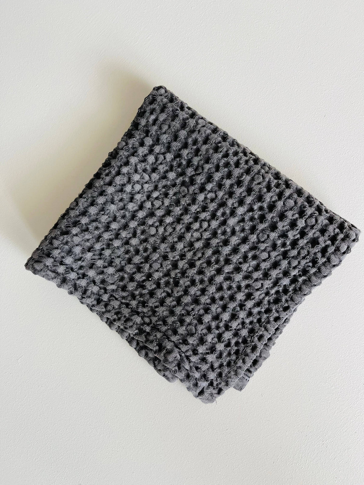 Waffle Face Cloth - Charcoal