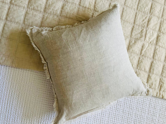 Hand Frayed Pure Linen - Natural