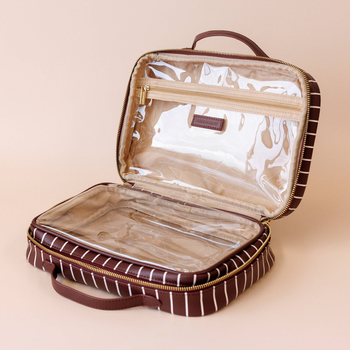 Merlot Pinstripe Cosmetic Bag