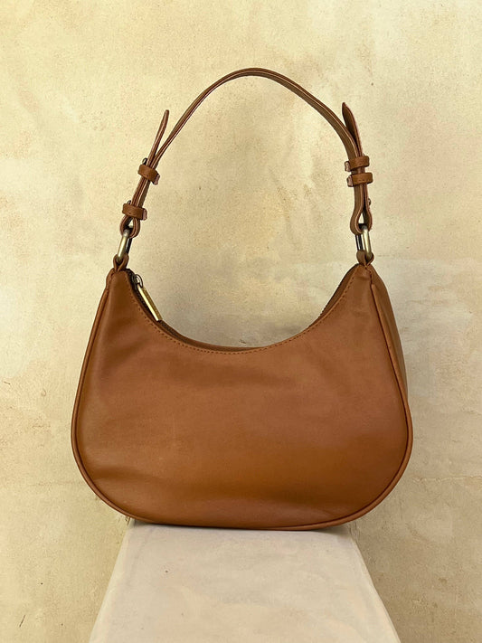 Clara Mini Shoulder Bag in Tan