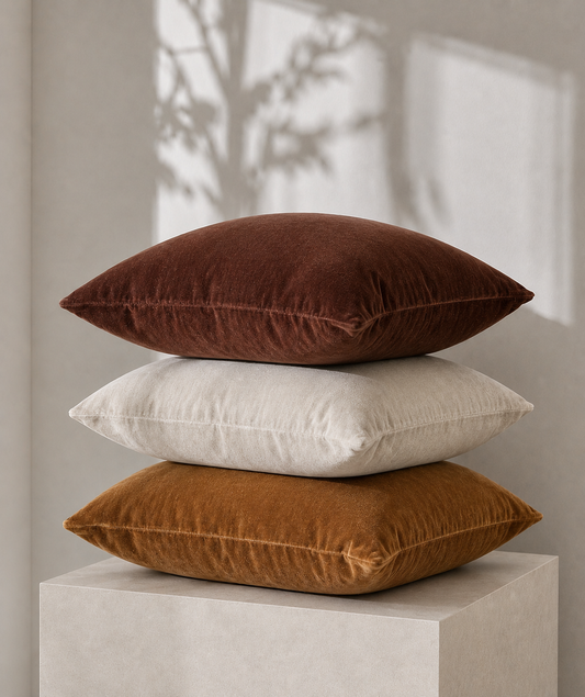 Luxurious Velvet Cushion - Moka
