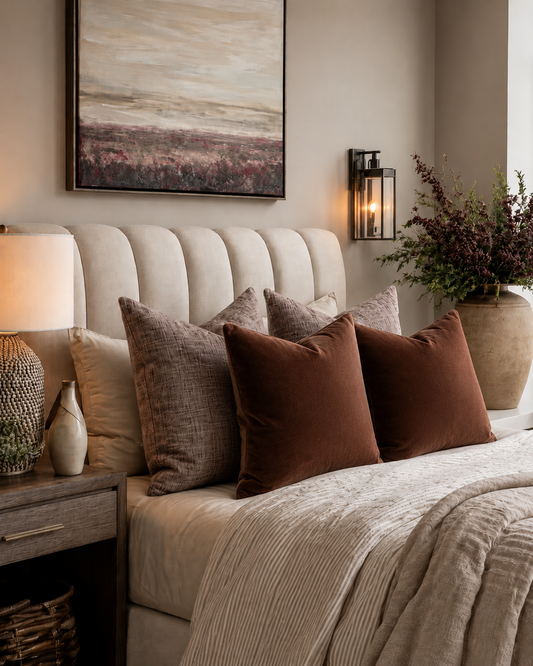 Luxurious Velvet Cushion - Moka