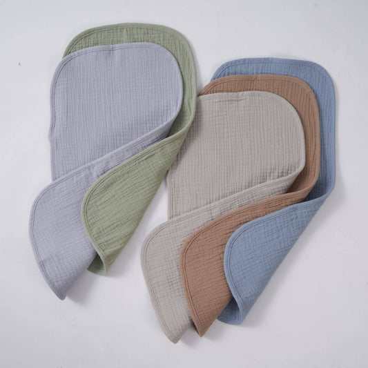 Organic Muslin Burp Cloths - Earth and Sky 5 Pack