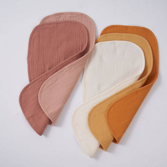 Organic Muslin Burp Cloths - Golden Harvest 5 Pack