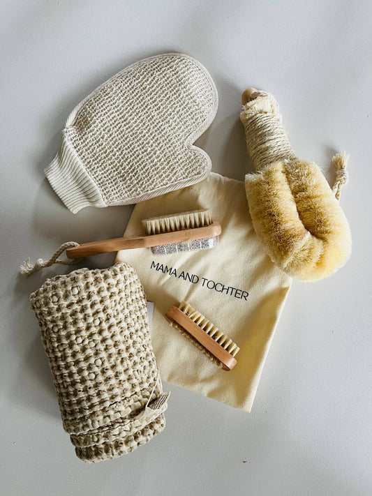 Set of 4 Bamboo Personal Care Brushes