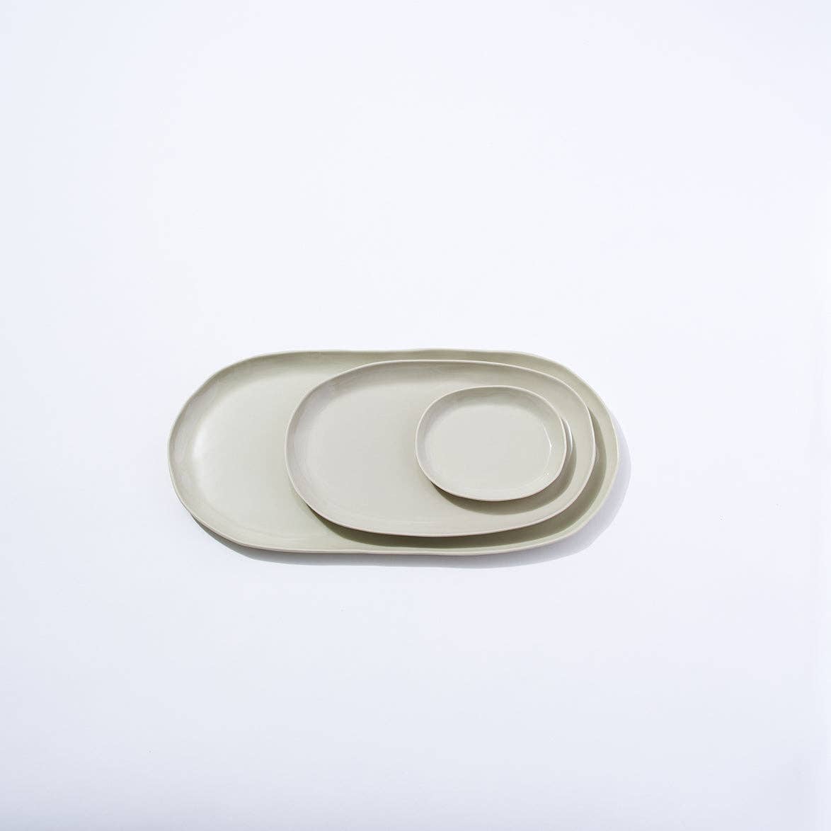 Cloud Oval Plate Chalk (L)