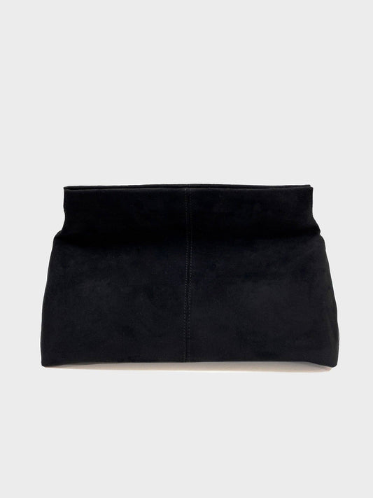 Becca Suede Clutch Bag in Black