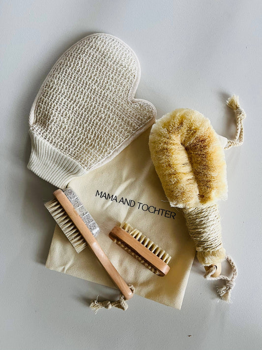 Set of 4 Bamboo Personal Care Brushes