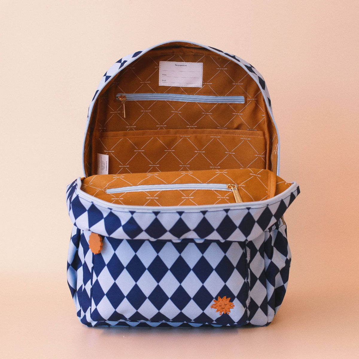 Navy Diamonds Backpack