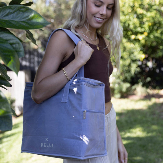 Chill Homie Waxed Canvas Large Cooler Bag - Violet