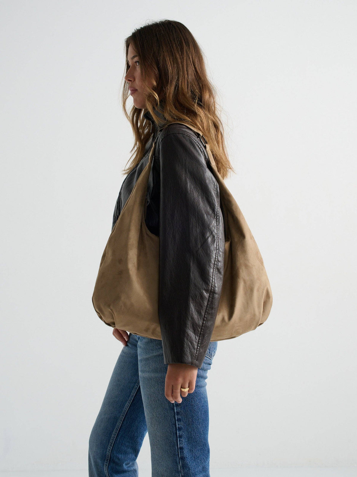 Organica Hobo Shoulder Bag in Taupe