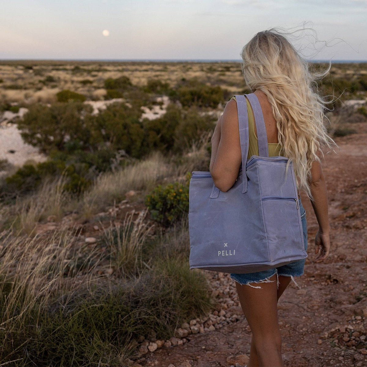 Chill Homie Waxed Canvas Large Cooler Bag - Violet