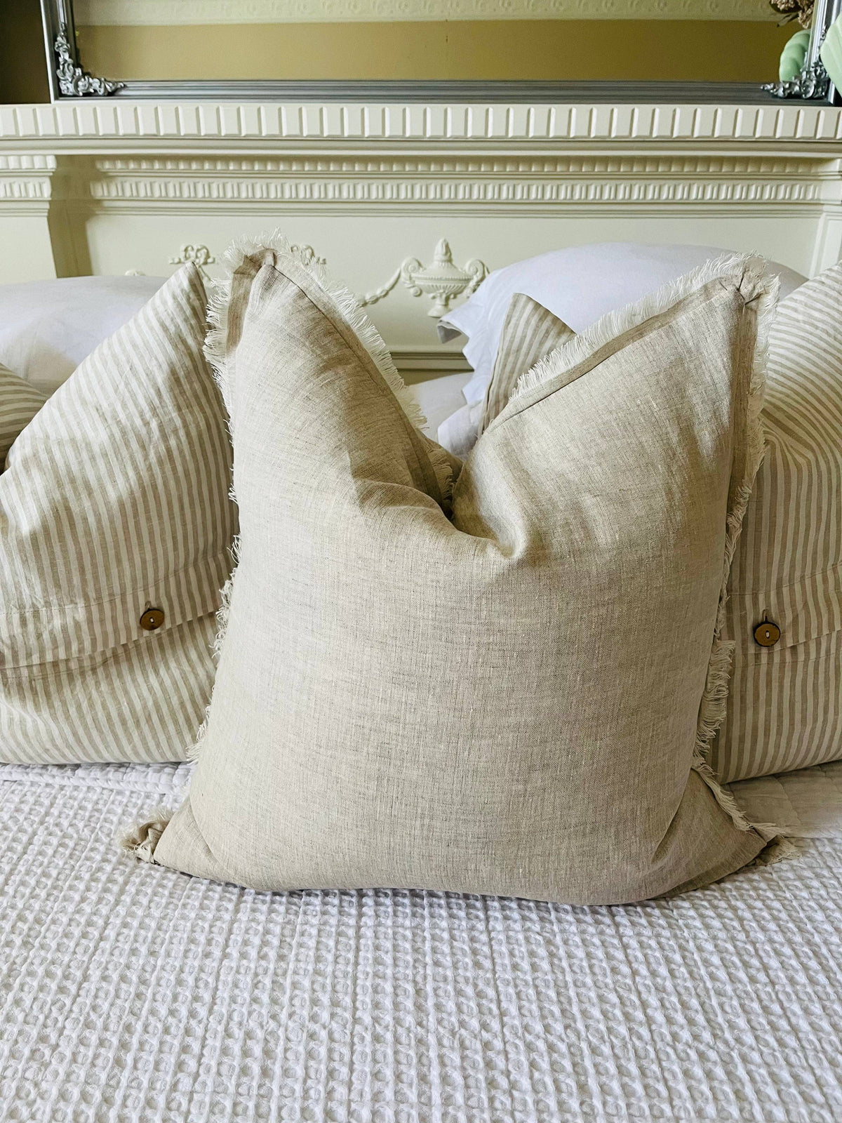 Hand Frayed Pure Linen - Natural