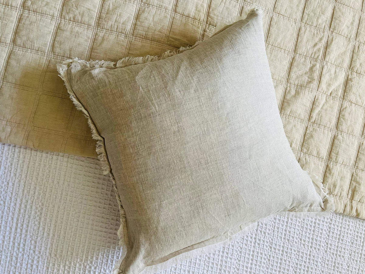 Hand Frayed Pure Linen - Natural