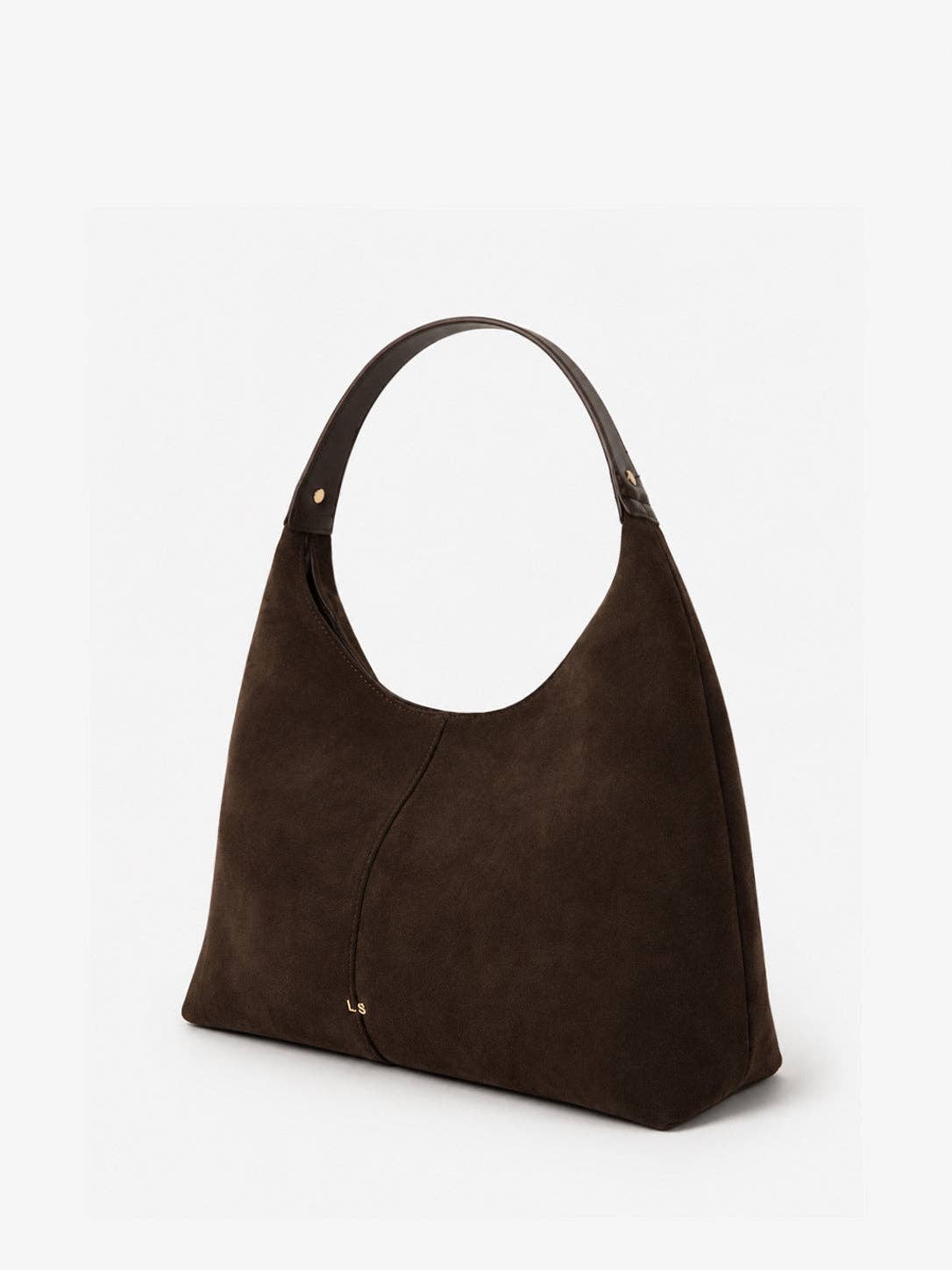 Remy Suede Shoulder Bag in Brown