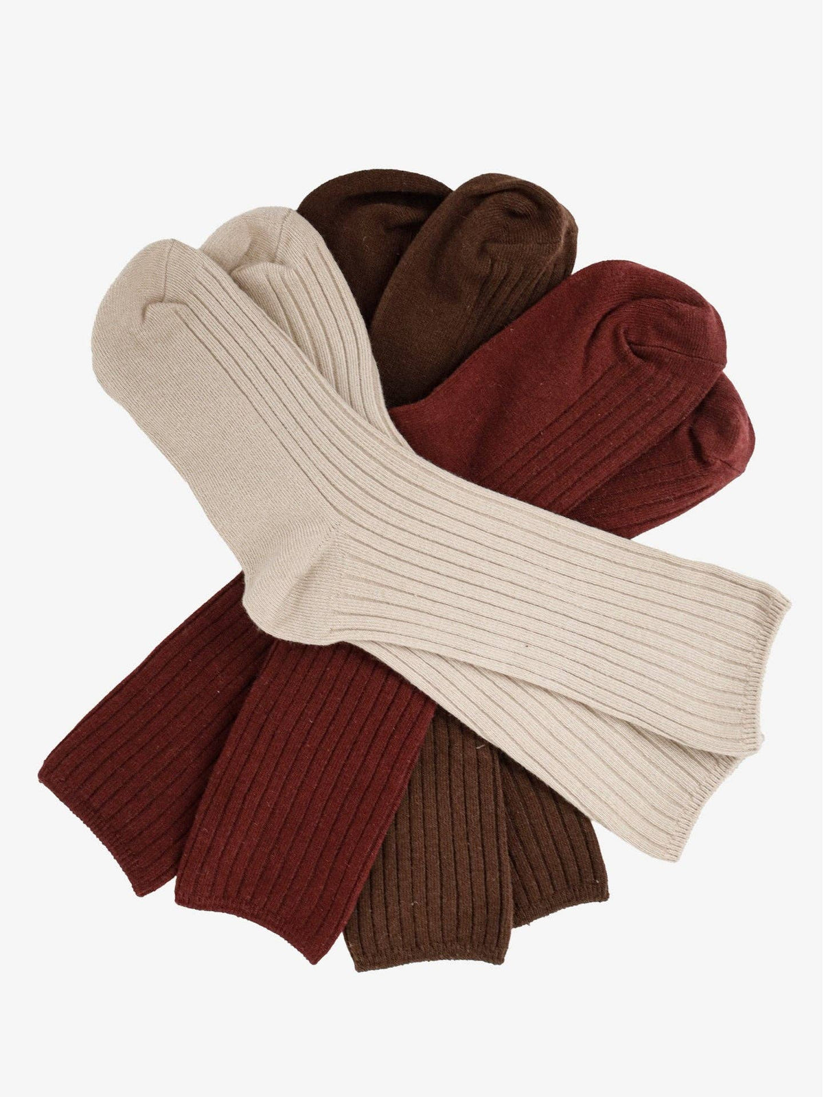 Chloe Everyday Ribbed Socks in Brown