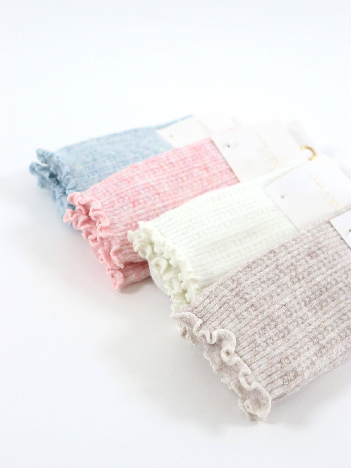Hommy Frill Wool Crew Socks in Blue