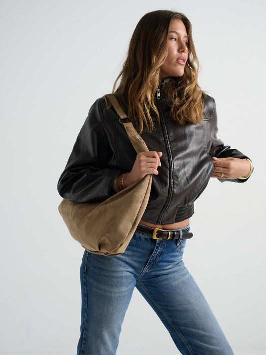 Organica Hobo Shoulder Bag in Taupe