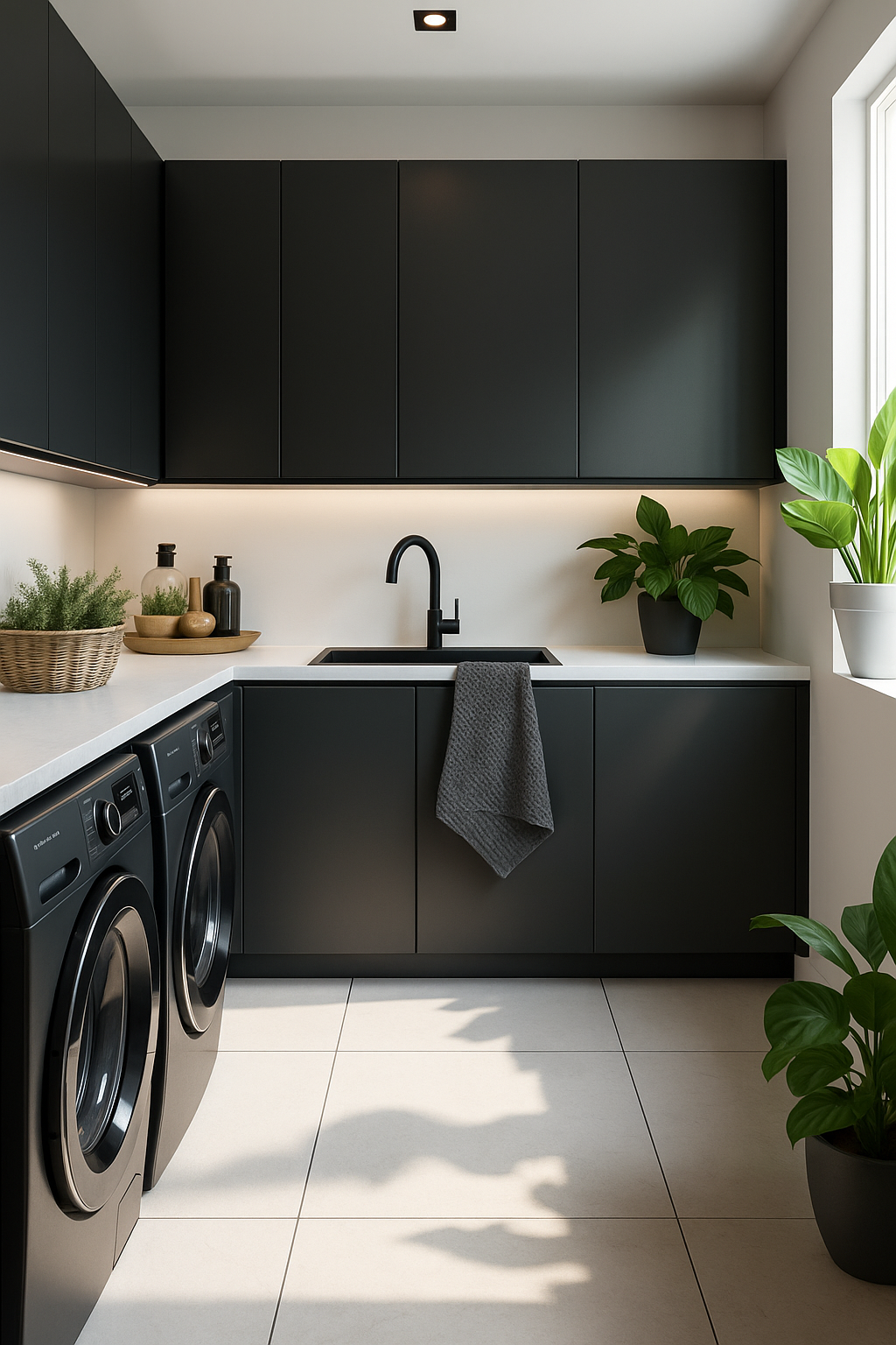 Waffle Tea/Hand Towel - Charcoal