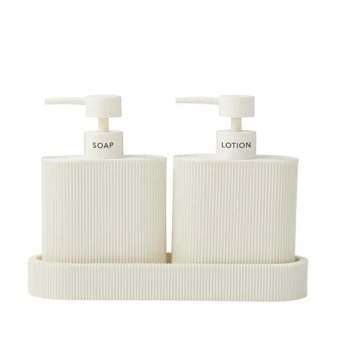 Sid Dispenser Set of 2 Ivory