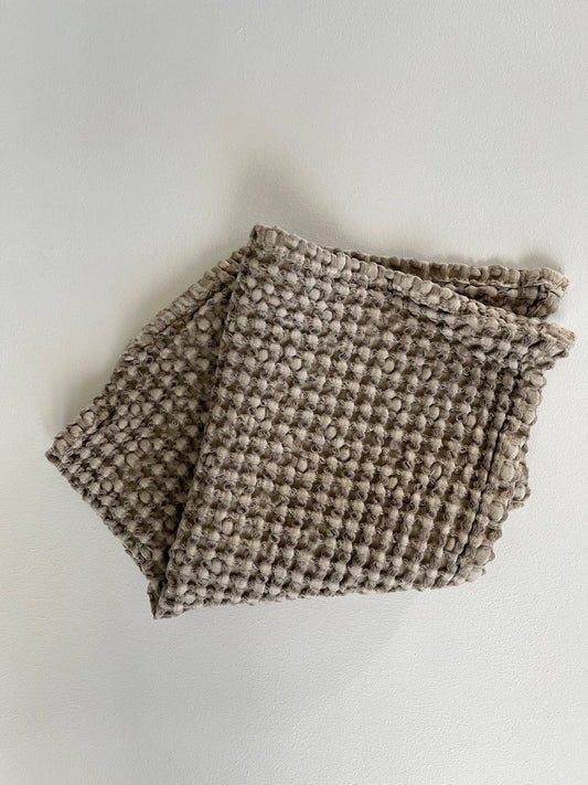 Waffle Face Cloth - Khaki