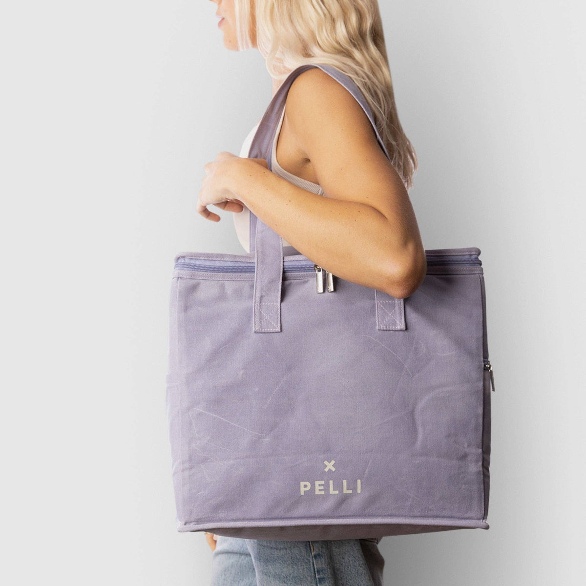 Chill Homie Waxed Canvas Large Cooler Bag - Violet