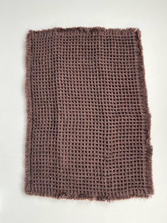Microfiber Waffle Non slip Bath Mat - Chocolate
