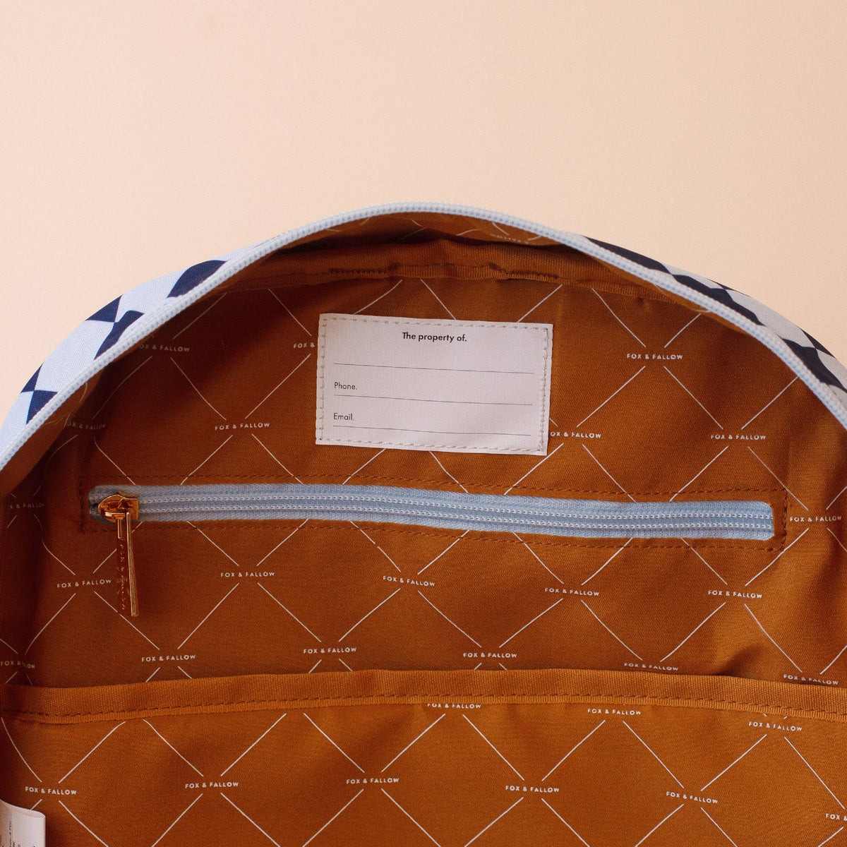Navy Diamonds Backpack