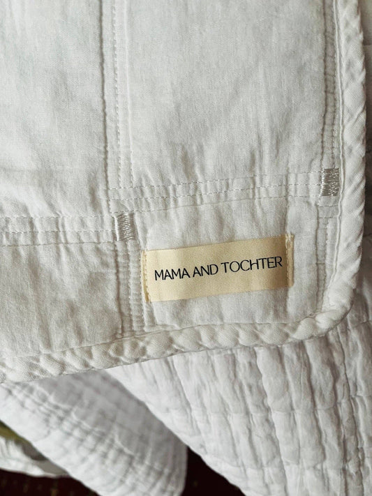 Stonewashed Organic Cotton Quilt - White