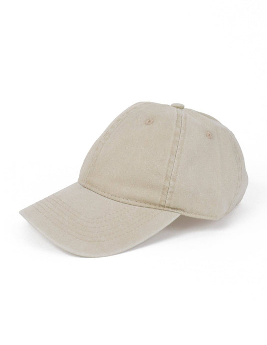 Christina Cotton Baseball Cap in Beige