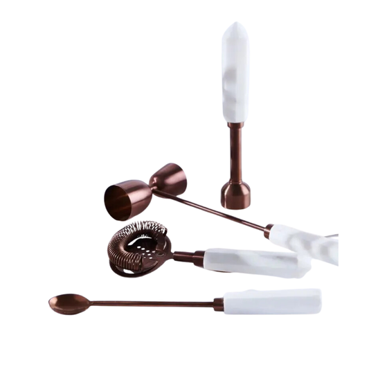 Marble and Copper Cocktail Set