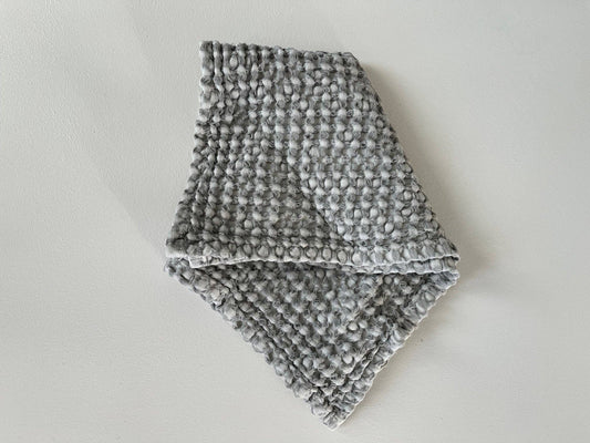 Waffle Face Cloth - Light Grey