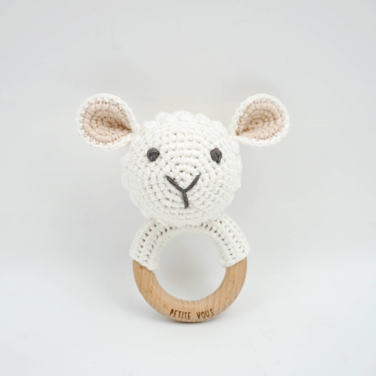 Petite Vous Crochet Ring Rattle - Lulu the Lamb