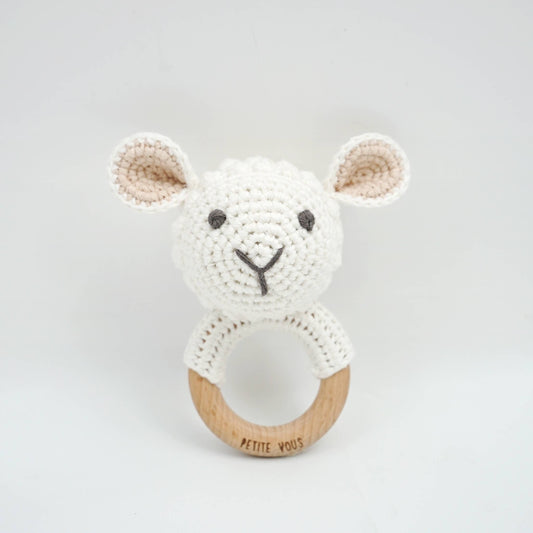 Petite Vous Crochet Ring Rattle - Lulu the Lamb